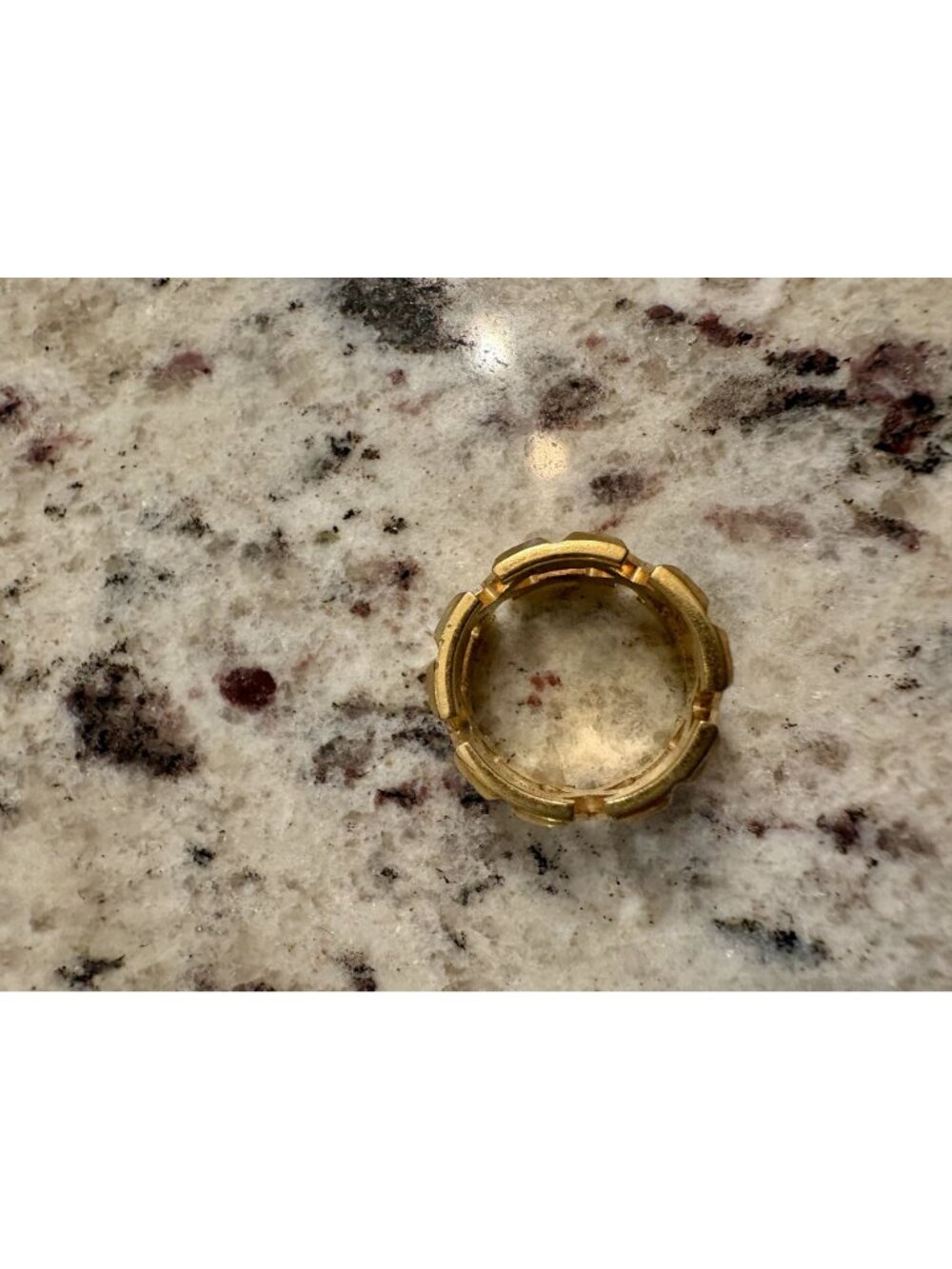 Off-White Geometric Gold Ring - Picture 2 of 4